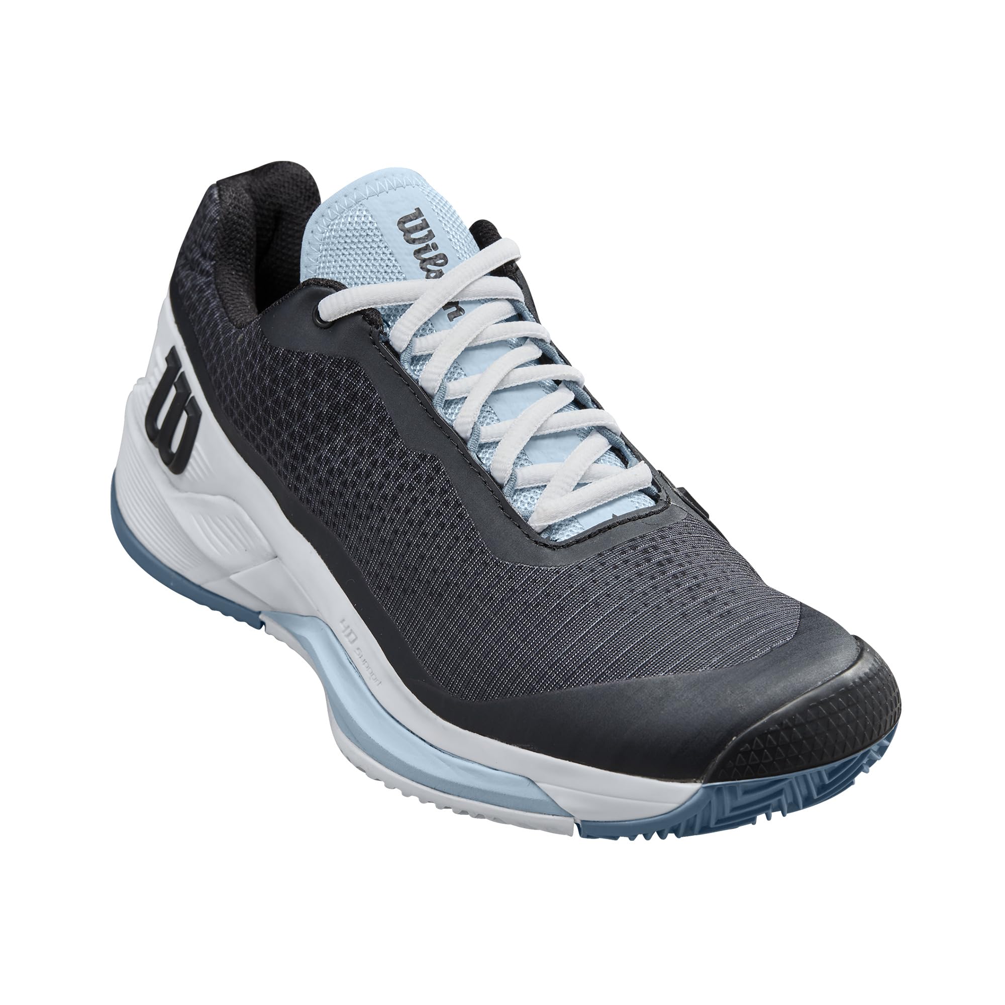 Wilson テニスシューズ RUSH PRO 4.0 MNI 27cm WILSON Men's Rush Pro 4.0 Clay Sneaker, Black/White/China
